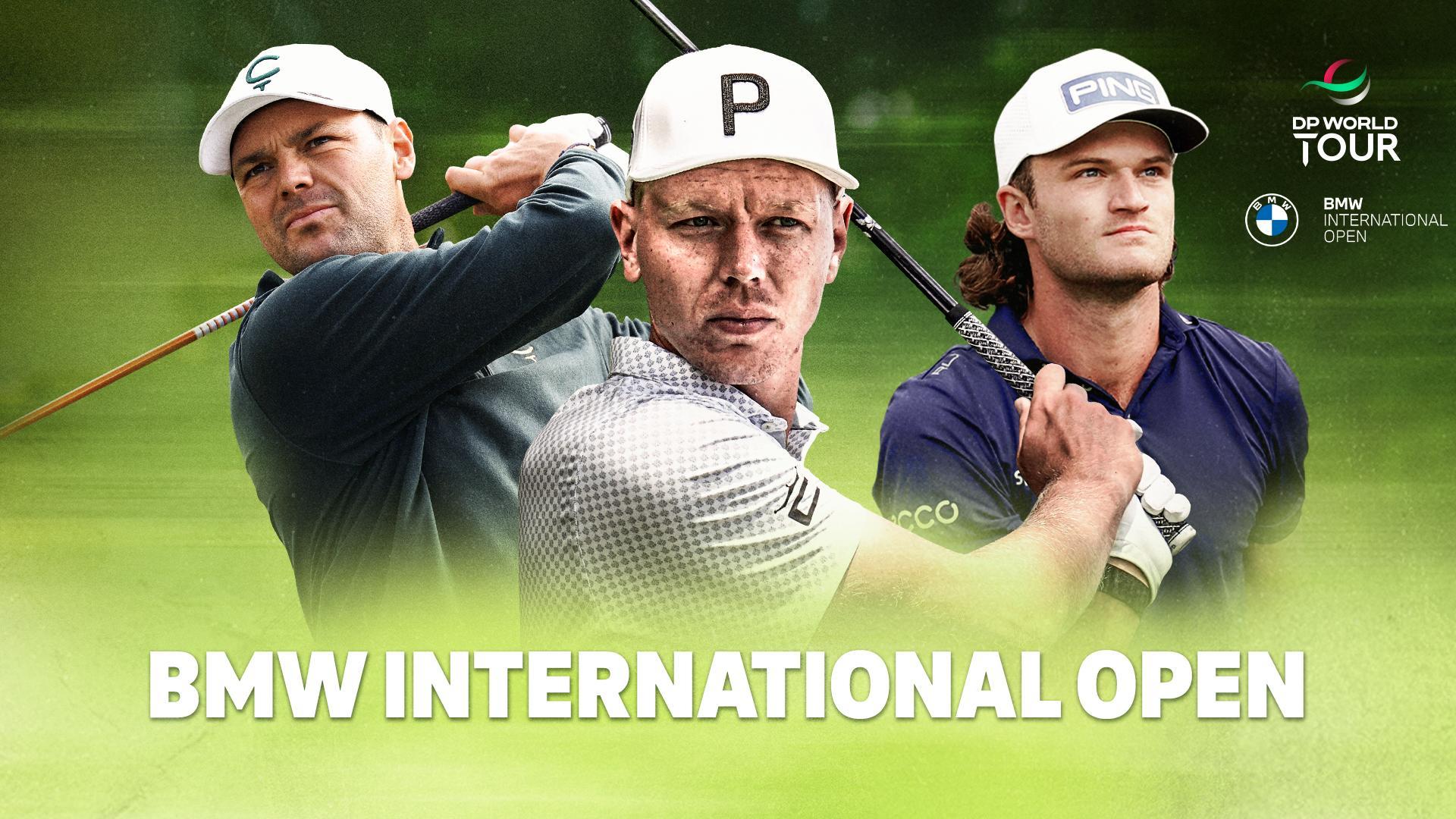 Werbegrafik mit Spielern der BMW International Open.